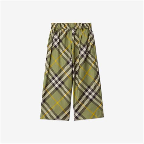 burberry cotton wide leg trouser